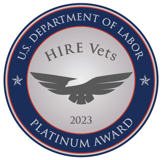 U.S. Department of Labor 2023 Hire Vets Platinum Award winner Topsarge Business Solutions parent company of TBS Web Design.